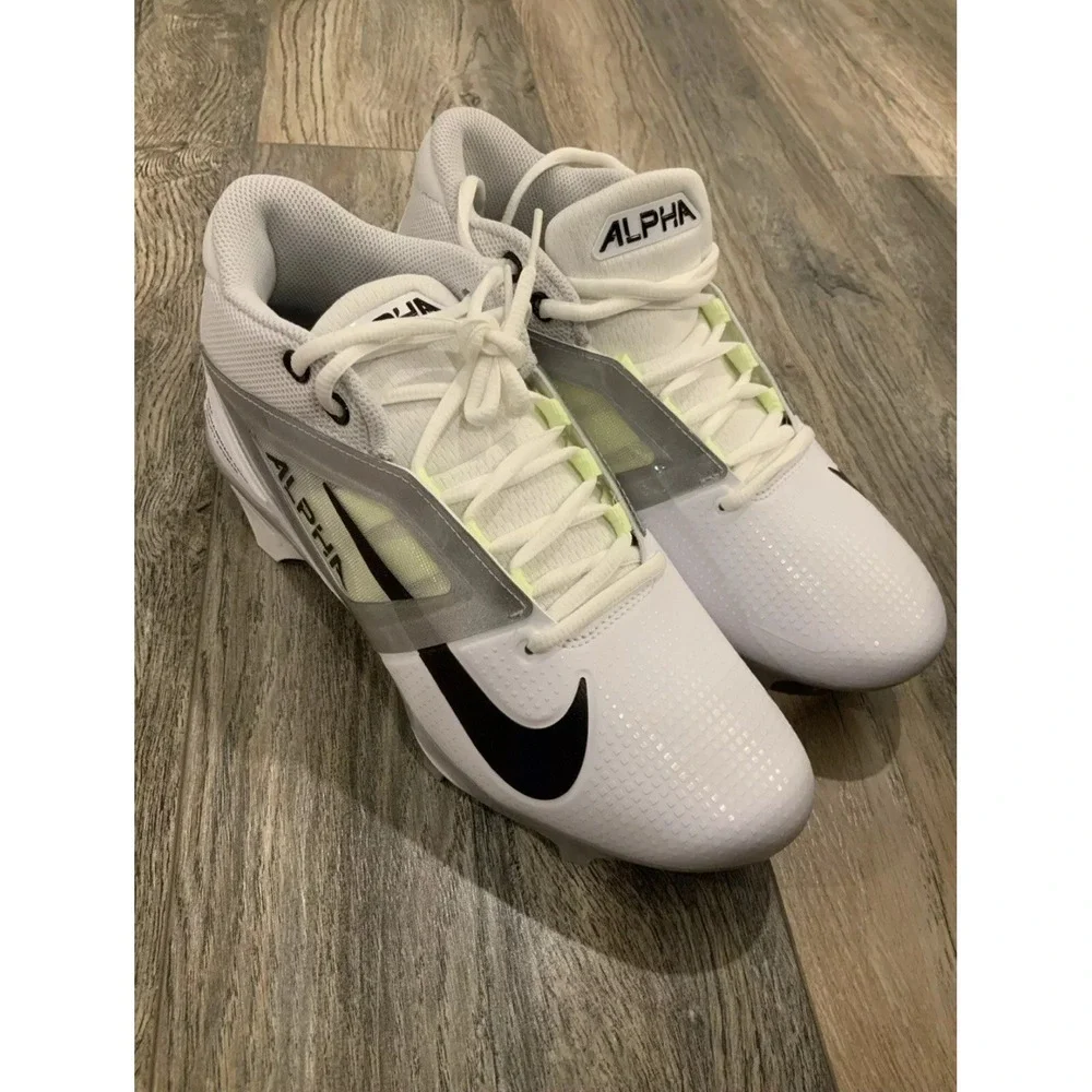 Nike‎ Alpha Menace 4 Pro Men's Football Cleats White/Photon FD7037-100 Sz 11